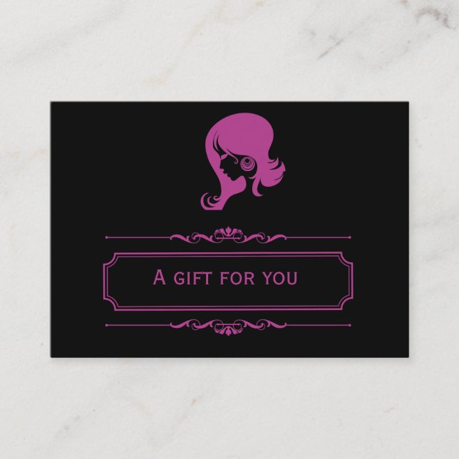 Certificat cadeau de salon (prune) (Devant)