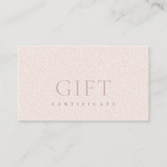 Certificat cadeau de texture de Parties scintillan (Devant)