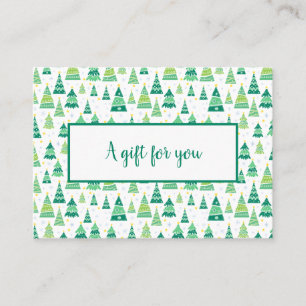 Certificat cadeau de vacances arbres de Noël