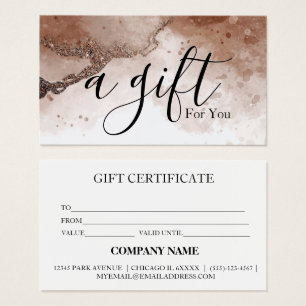 Certificat cadeau d'entreprise simple et moderne
