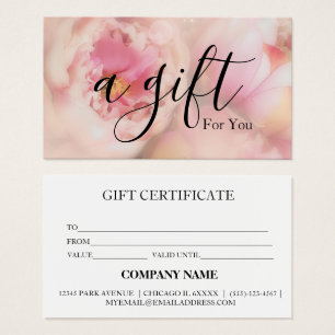 Certificat cadeau d'entreprise simple et moderne