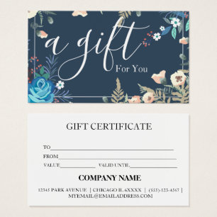 Certificat cadeau d'entreprise simple et moderne