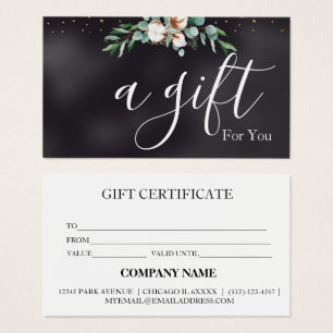 Certificat cadeau d'entreprise simple et moderne
