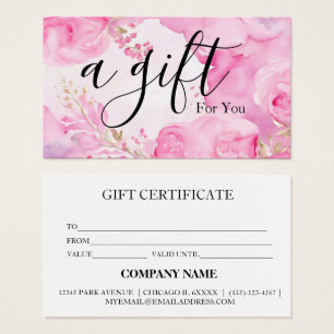 Certificat cadeau d'entreprise simple et moderne