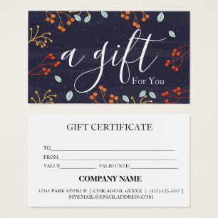 Certificat cadeau d'entreprise simple et moderne