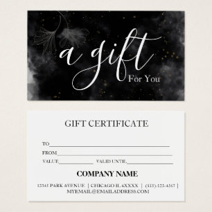 Certificat cadeau d'entreprise simple et moderne