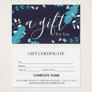 Certificat cadeau d'entreprise simple et moderne