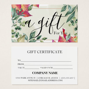 Certificat cadeau d'entreprise simple et moderne