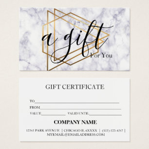 Certificat cadeau d'entreprise simple et moderne