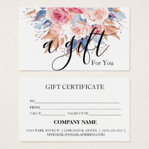 Certificat cadeau d'entreprise simple et moderne