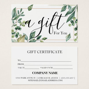 Certificat cadeau d'entreprise simple et moderne