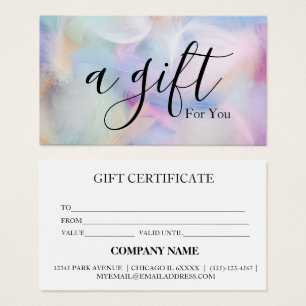 Certificat cadeau d'entreprise simple et moderne