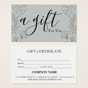 Certificat cadeau d'entreprise simple et moderne