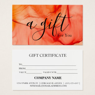 Certificat cadeau d'entreprise simple et moderne