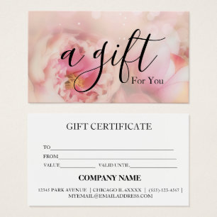 Certificat cadeau d'entreprise simple et moderne