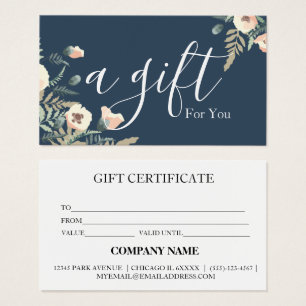 Certificat cadeau d'entreprise simple et moderne