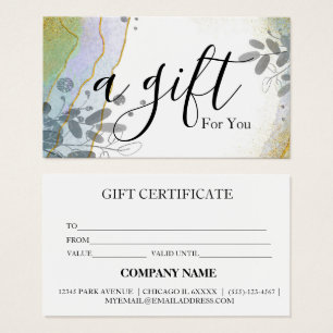 Certificat cadeau d'entreprise simple et moderne