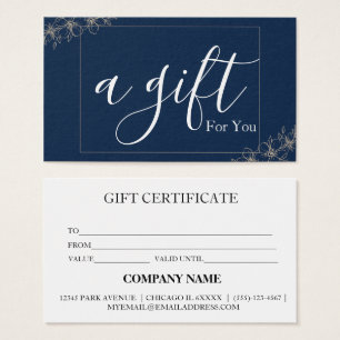 Certificat cadeau d'entreprise simple et moderne