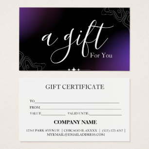 Certificat cadeau d'entreprise simple et moderne