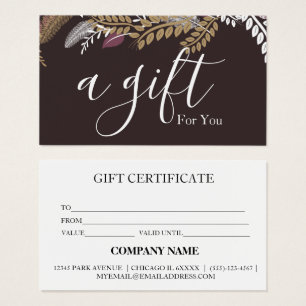Certificat cadeau d'entreprise simple et moderne