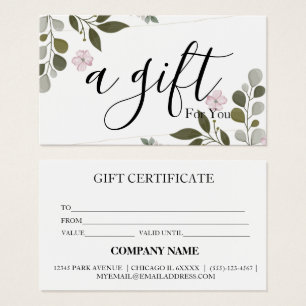 Certificat cadeau d'entreprise simple et moderne