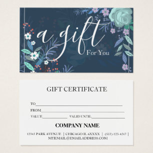 Certificat cadeau d'entreprise simple et moderne