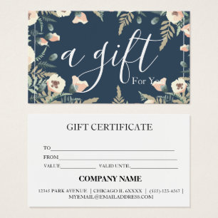 Certificat cadeau d'entreprise simple et moderne