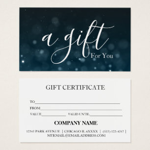 Certificat cadeau d'entreprise simple et moderne