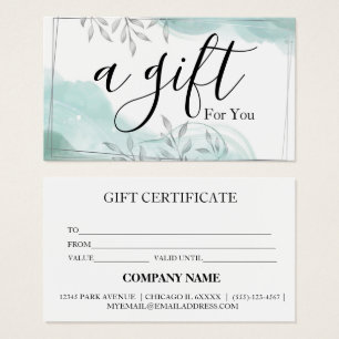 Certificat cadeau d'entreprise simple et moderne