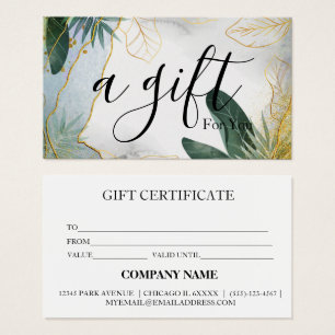 Certificat cadeau d'entreprise simple et moderne