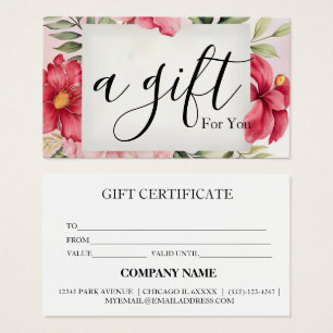 Certificat cadeau d'entreprise simple et moderne