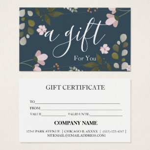 Certificat cadeau d'entreprise simple et moderne