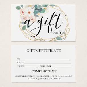 Certificat cadeau d'entreprise simple et moderne