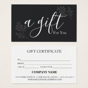 Certificat cadeau d'entreprise simple et moderne