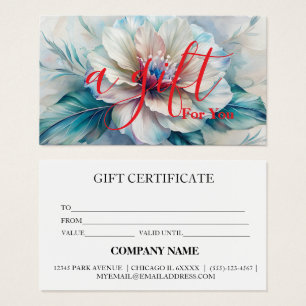 Certificat cadeau d'entreprise simple et moderne