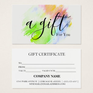 Certificat cadeau d'entreprise simple et moderne