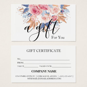 Certificat cadeau d'entreprise simple et moderne