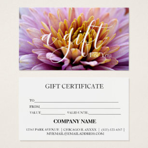 Certificat cadeau d'entreprise simple et moderne