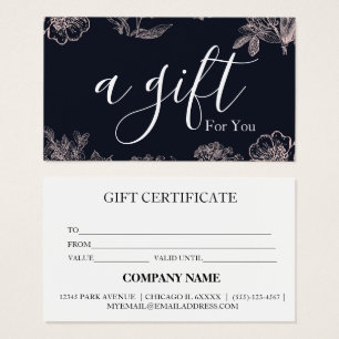 Certificat cadeau d'entreprise simple et moderne