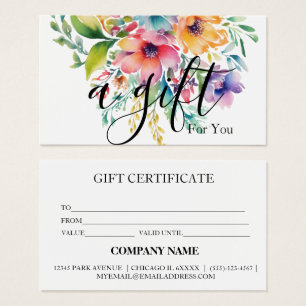 Certificat cadeau d'entreprise simple et moderne