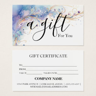 Certificat cadeau d'entreprise simple et moderne