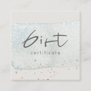 Certificat cadeau du logo Aqua Silver Brush Stoke