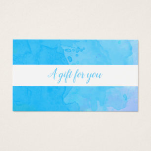 Certificat cadeau Elegant Blue Watercolor