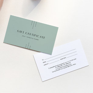 Certificat-cadeau EVERLY Art Déco Sage pour Entrep
