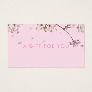 Certificat cadeau floral en fleurs délicat rose