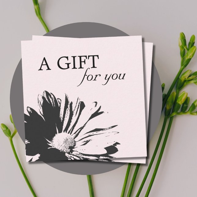 Certificat cadeau floral simple et élégant (Créateur téléchargé)