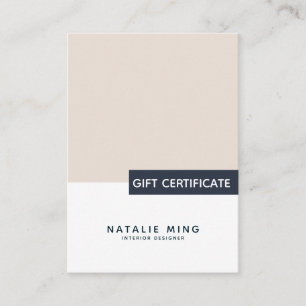 Certificat cadeau géométrique simple et moderne