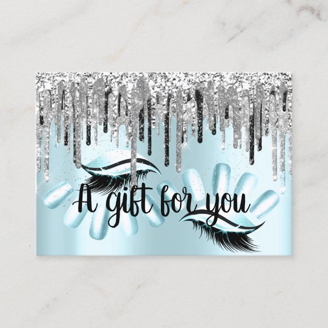 Certificat cadeau Hair Styliste Nails Blue Silver (Devant)