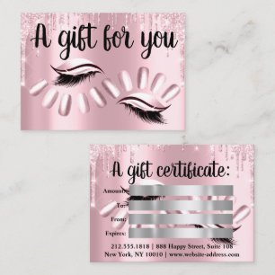 Certificat cadeau Hair Styliste Nails Silver Pink