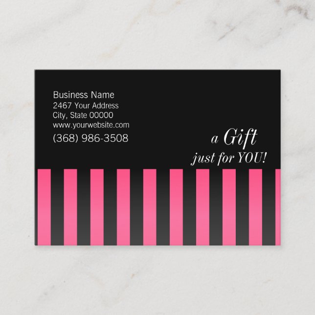 Certificat cadeau Hot Rose et Black (Devant)